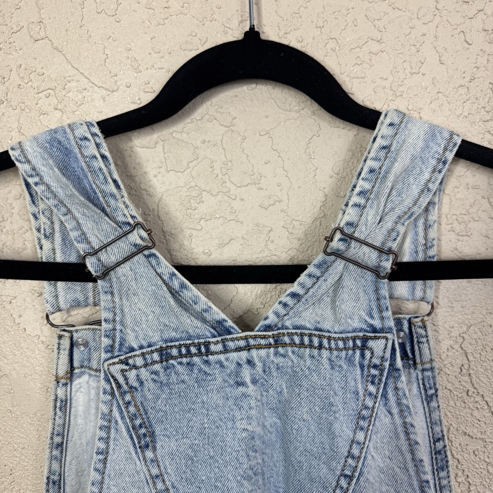Cotton On Original Denim Bib Shortalls Womens Size 6 Light Wash Short Overalls - Picture 4 of 13